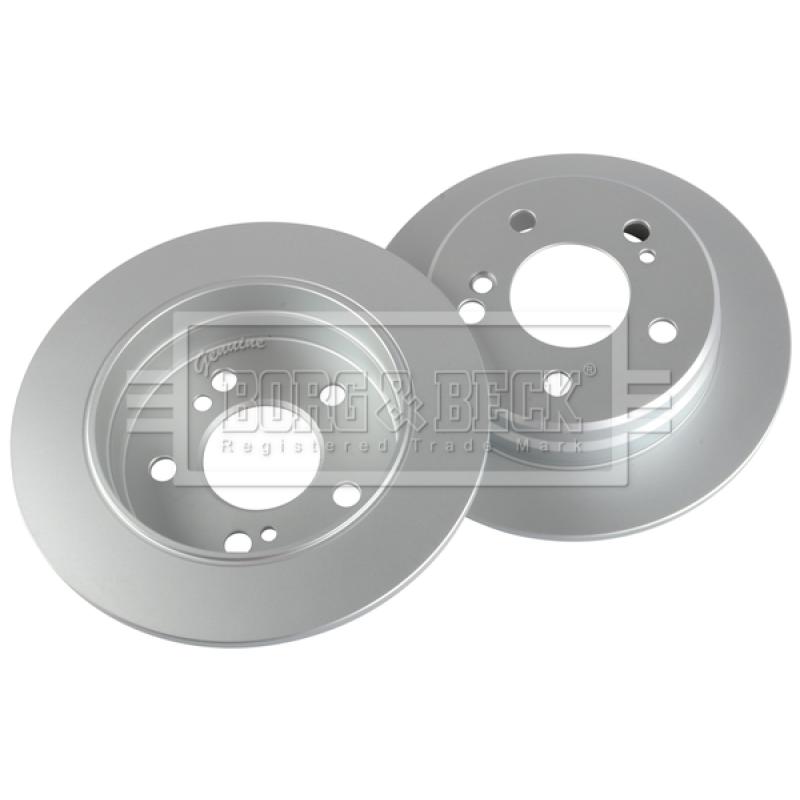 Jeu de 2 disques de frein arrière BORG & BECK BBD4872 - Visuel 2