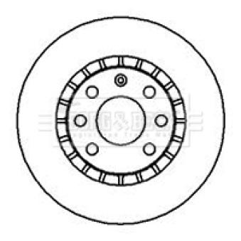 Jeu de 2 disques de frein avant BORG & BECK OEM 90487402