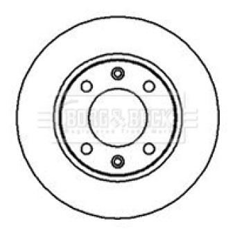 Jeu de 2 disques de frein arrière BORG & BECK OEM 4246H0