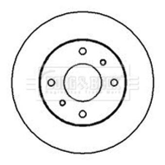 Jeu de 2 disques de frein avant BORG & BECK OEM 4020671E05
