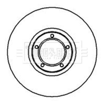 Jeu de 2 disques de frein avant BORG & BECK OEM 92VX1125BA