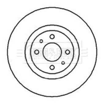 Jeu de 2 disques de frein avant BORG & BECK OEM 60811878