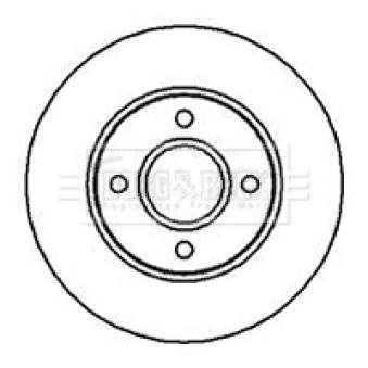 Jeu de 2 disques de frein avant BORG & BECK OEM 6784094