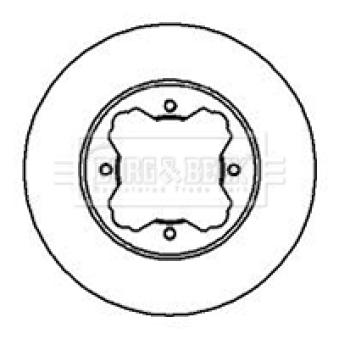 Jeu de 2 disques de frein avant BORG & BECK OEM 45251SK7J00