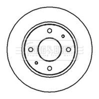 Jeu de 2 disques de frein avant BORG & BECK OEM 40206EW80BC166