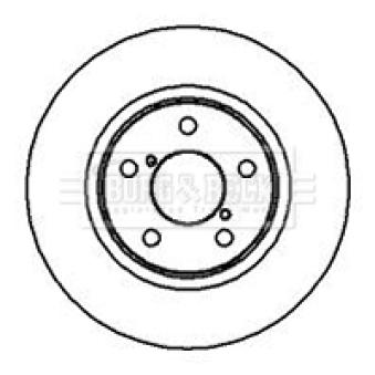Jeu de 2 disques de frein avant BORG & BECK OEM 26300AE091