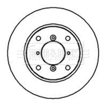 Jeu de 2 disques de frein avant BORG & BECK OEM 5531160B40A00 Jeu de 2 disques de frein avant BORG & BECK OEM 5531160B40A00