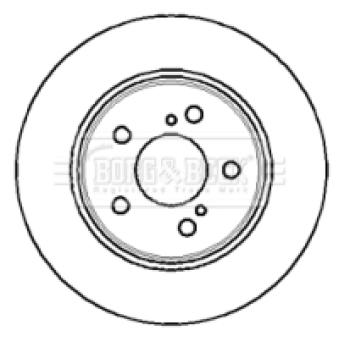 Jeu de 2 disques de frein arrière BORG & BECK OEM 1294230312