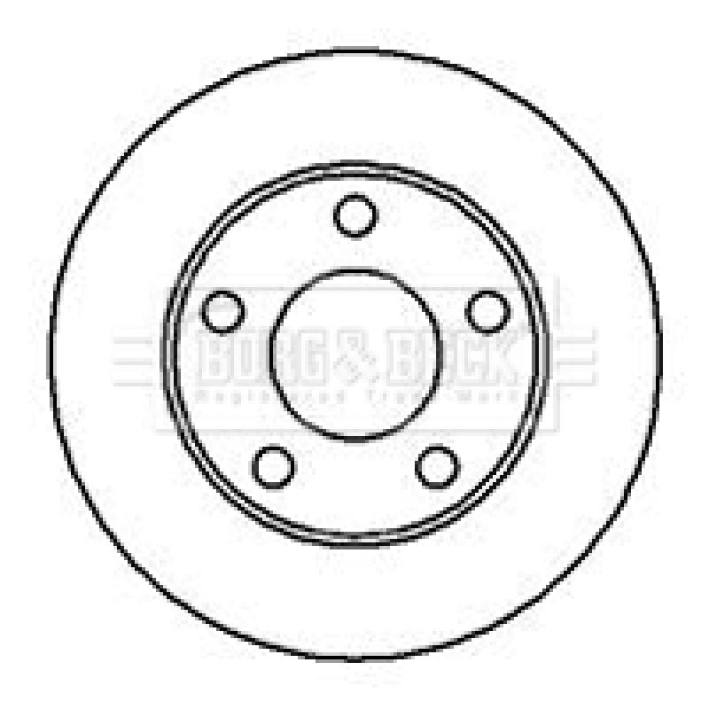 Jeu de 2 disques de frein arrière BORG & BECK BBD5074 - Visuel 1