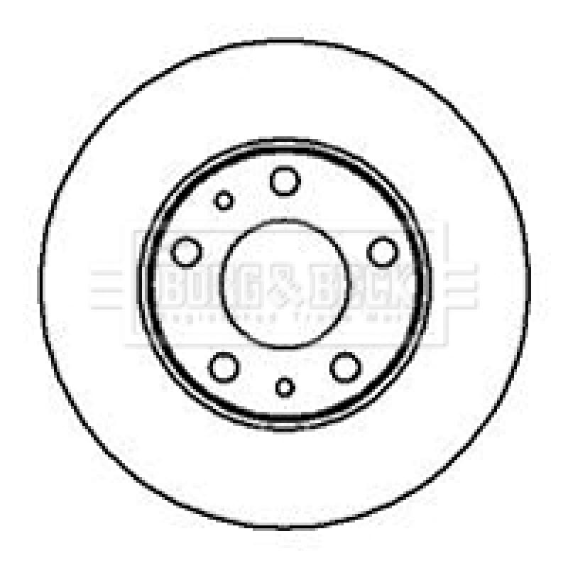 Jeu de 2 disques de frein avant BORG & BECK BBD5093 - Visuel 1