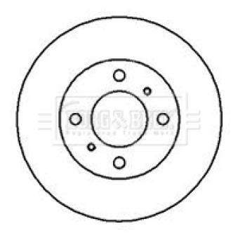 Jeu de 2 disques de frein avant BORG & BECK OEM MB699280 Jeu de 2 disques de frein avant BORG & BECK OEM MB699280