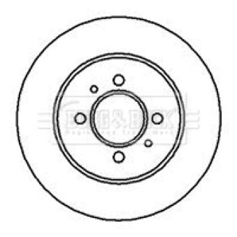Jeu de 2 disques de frein arrière BORG & BECK OEM 7700800002