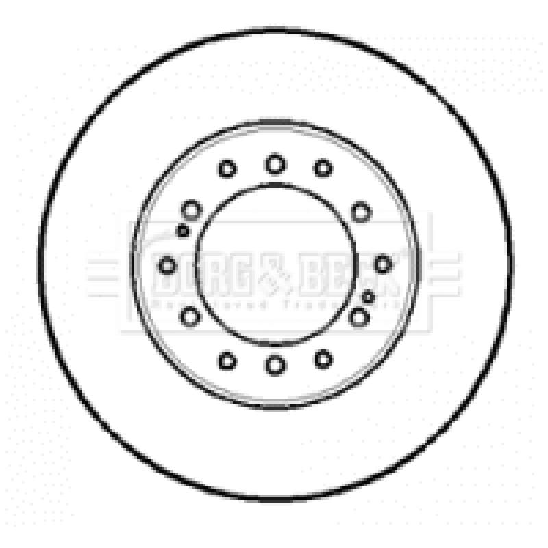 Jeu de 2 disques de frein arrière BORG & BECK BBD5111 - Visuel 1