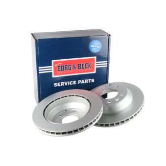 Jeu de 2 disques de frein arrière BORG & BECK OEM 7L6615601D