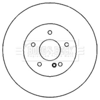 Jeu de 2 disques de frein arrière BORG & BECK OEM 2304230412