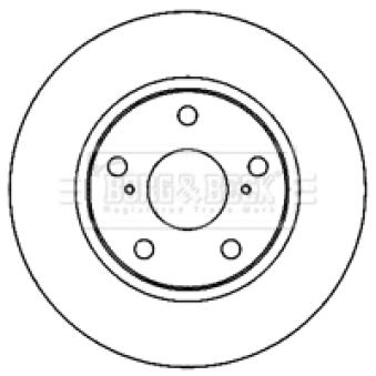 Jeu de 2 disques de frein avant BORG & BECK OEM 4351242040