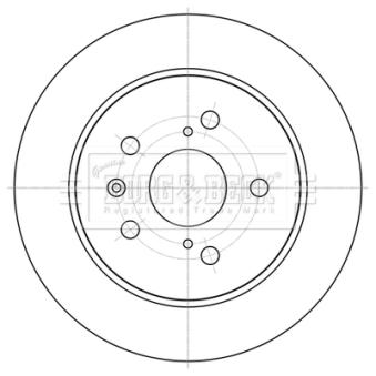 Jeu de 2 disques de frein arrière BORG & BECK OEM 71750932