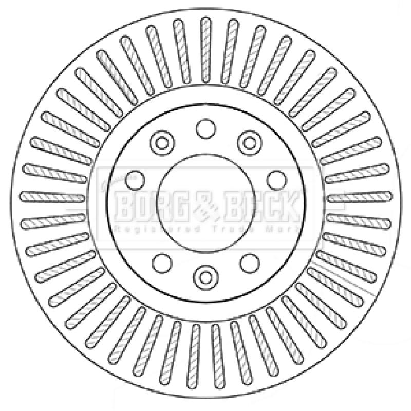 Jeu de 2 disques de frein avant BORG & BECK BBD5208 - Visuel 1