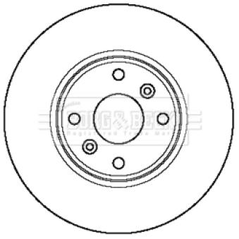 Jeu de 2 disques de frein avant BORG & BECK OEM 7701208848