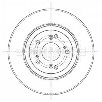 Jeu de 2 disques de frein avant BORG & BECK OEM 45251SMTE00