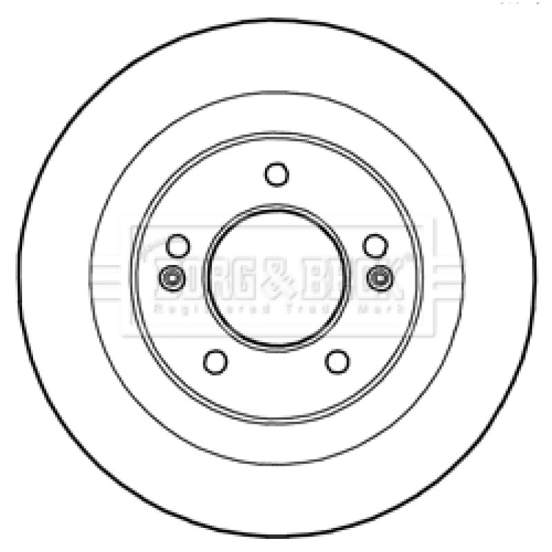 Jeu de 2 disques de frein arrière BORG & BECK BBD5230 - Visuel 1
