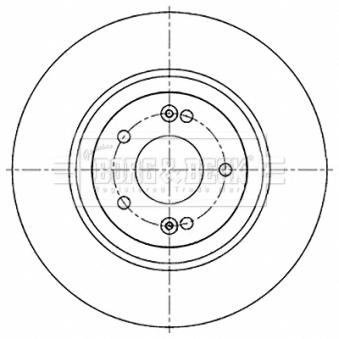 Jeu de 2 disques de frein avant BORG & BECK OEM 517122T100