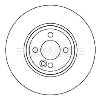 Jeu de 2 disques de frein avant BORG & BECK OEM 34116777826