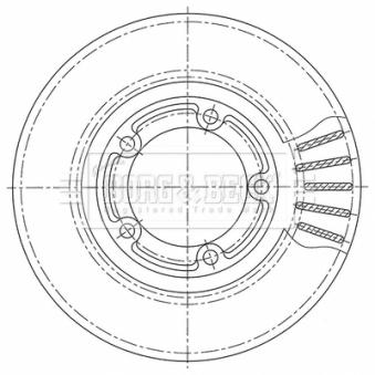Jeu de 2 disques de frein avant BORG & BECK OEM 581294A000