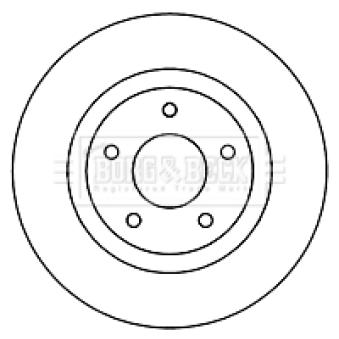 Jeu de 2 disques de frein avant BORG & BECK OEM 4615A117