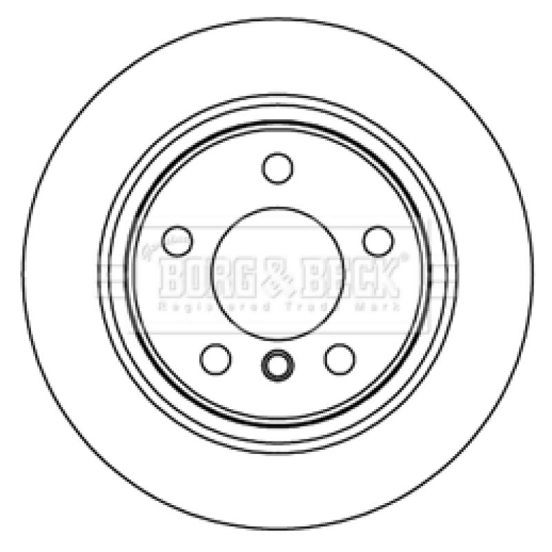Jeu de 2 disques de frein arrière BORG & BECK BBD5265 - Visuel 1