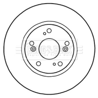 Jeu de 2 disques de frein avant BORG & BECK OEM 45251SDCA00