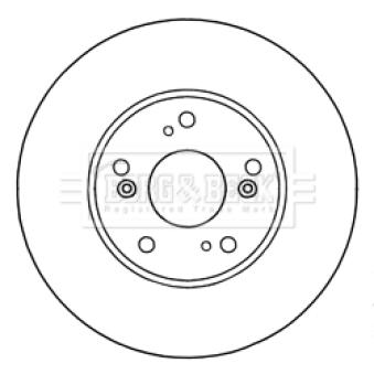 Jeu de 2 disques de frein avant BORG & BECK OEM 45251TV0E01