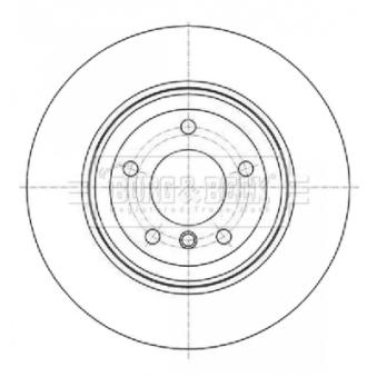 Jeu de 2 disques de frein arrière BORG & BECK OEM 34216763345