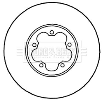 Jeu de 2 disques de frein avant BORG & BECK OEM 1543340