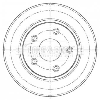 Jeu de 2 disques de frein avant BORG & BECK OEM 04779783AB