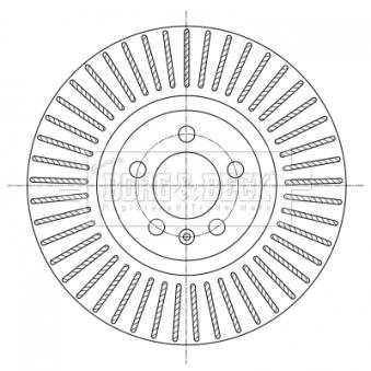 Jeu de 2 disques de frein avant BORG & BECK OEM 6R0615301E