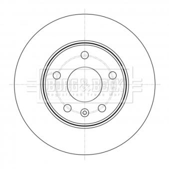 Jeu de 2 disques de frein arrière BORG & BECK OEM 569125
