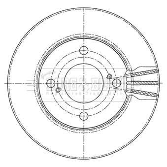 Jeu de 2 disques de frein avant BORG & BECK OEM 5531184M00