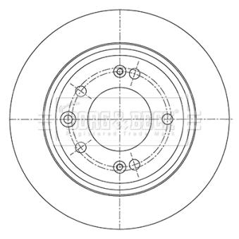 Jeu de 2 disques de frein arrière BORG & BECK OEM 584112H300