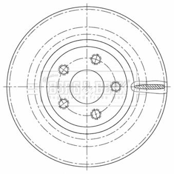 Jeu de 2 disques de frein avant BORG & BECK OEM 1877785