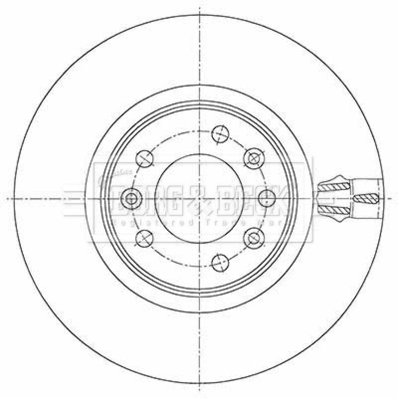 Jeu de 2 disques de frein arrière BORG & BECK BBD5469 - Visuel 1