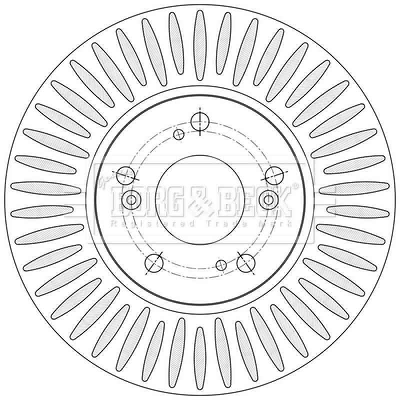 Jeu de 2 disques de frein avant BORG & BECK BBD5489 - Visuel 1