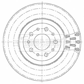 Jeu de 2 disques de frein avant BORG & BECK OEM 51990127 Jeu de 2 disques de frein avant BORG & BECK OEM 51990127