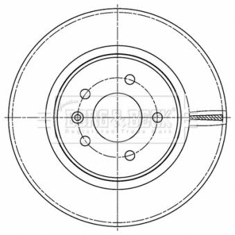 Jeu de 2 disques de frein arrière BORG & BECK OEM 13595816