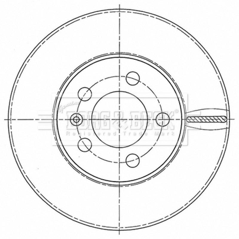 Jeu de 2 disques de frein avant BORG & BECK BBD5524 - Visuel 1