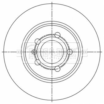 Jeu de 2 disques de frein arrière BORG & BECK OEM 6R0615601