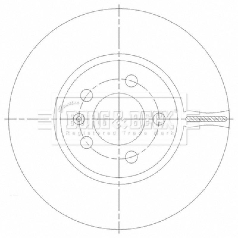 Jeu de 2 disques de frein avant BORG & BECK BBD5532 - Visuel 1