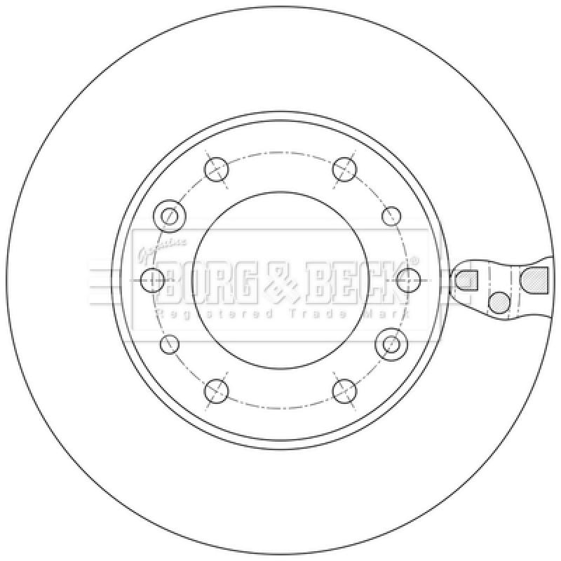 Jeu de 2 disques de frein avant BORG & BECK BBD5546 - Visuel 1