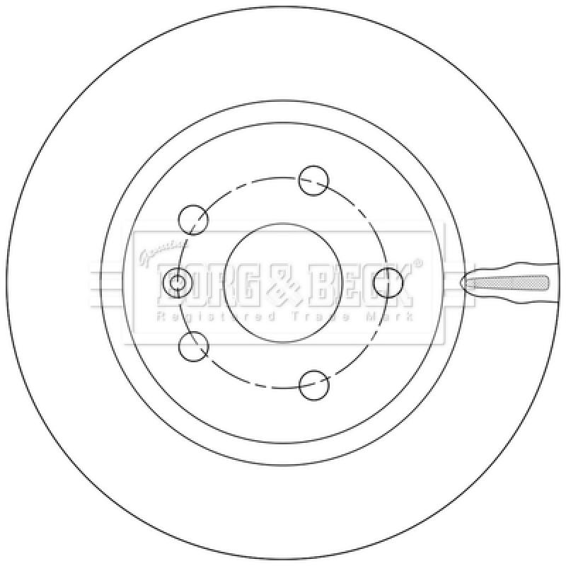 Jeu de 2 disques de frein arrière BORG & BECK BBD5552 - Visuel 1