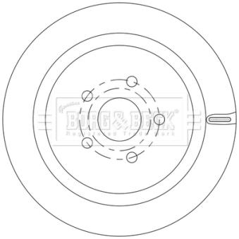 Jeu de 2 disques de frein arrière BORG & BECK OEM 4243148090